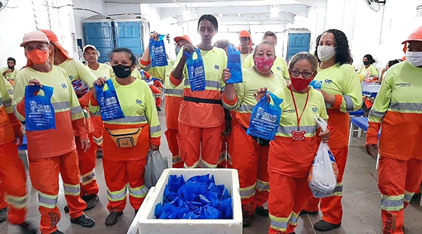 SETH realiza entrega de kits de higiene e sindicaliza mais trabalhadores da empresa Constroeste