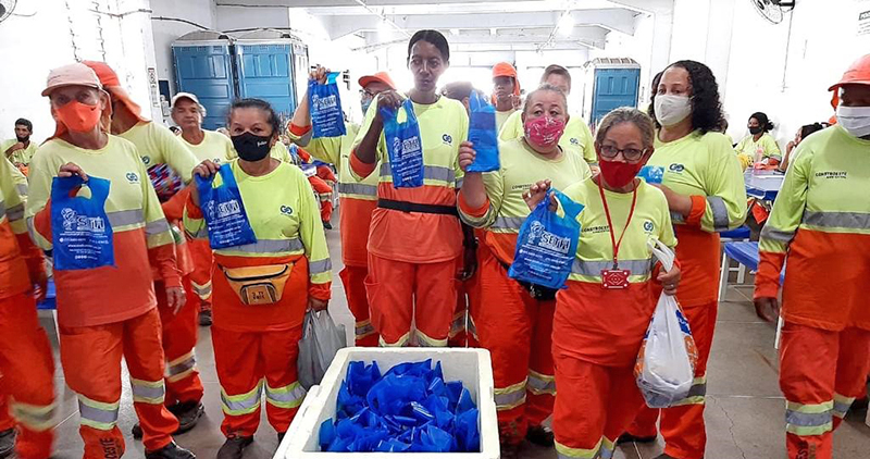 SETH realiza entrega de kits de higiene e sindicaliza mais trabalhadores da empresa Constroeste