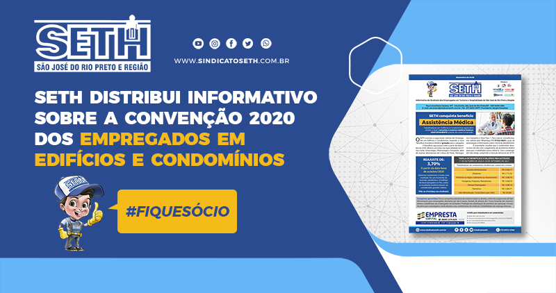 SETH distribui informativo sobre a Convenção 2020 dos Empregados em Edifícios e Condomínios