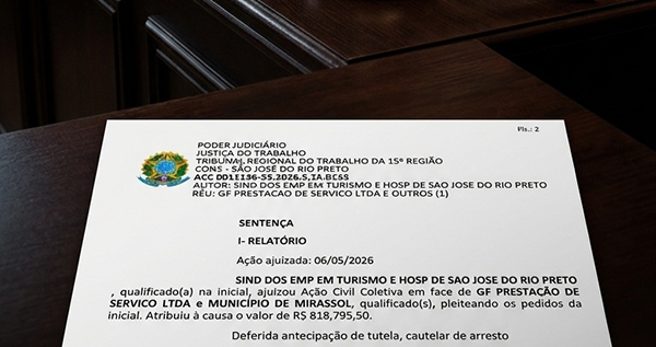 Justiça atende ação do SETH e determina pagamento de ex-empregados da GF em Mirassol