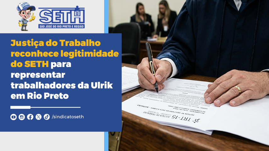Decisão afasta pretensão do SINDEEPRES e mantém representação do SETH