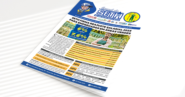 Saiu o informativo com o reajuste salarial dos empregados em manutenção de áreas verdes
