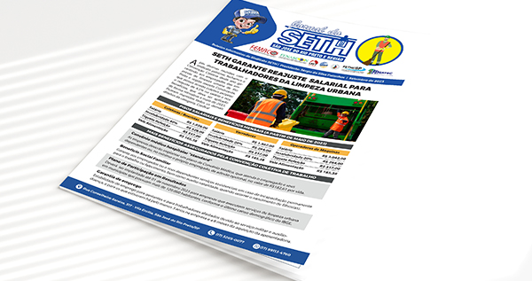 Jornal do SETH destaca reajuste salarial dos trabalhadores da limpeza urbana