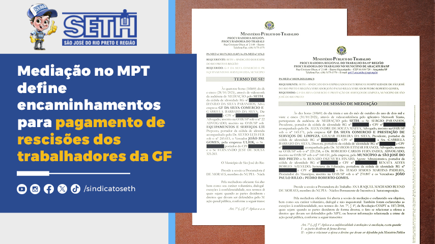 Sindicato se reuniu no dia 31/10 com representantes da empresa e da Prefeitura