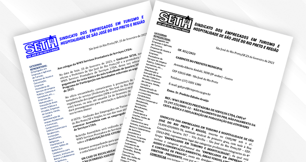 SETH notifica empresa WWS Serviços e prefeitura de Rio Preto por falta de pagamento a trabalhadores