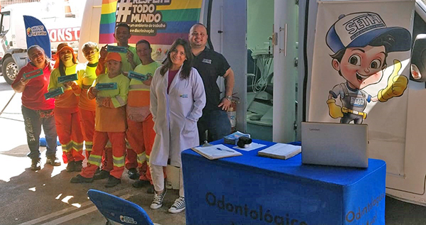 SETH faz terceiro mutirão odontológico para trabalhadores da limpeza urbana de Rio Preto