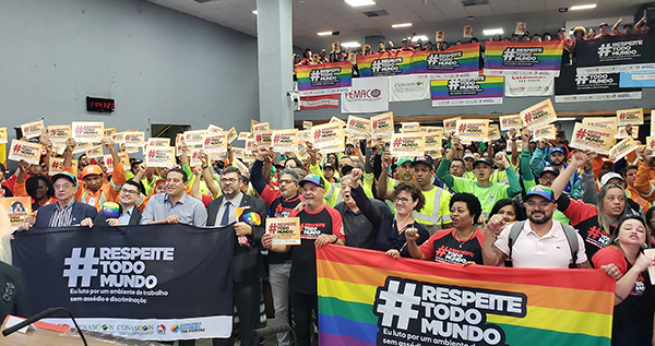 Sindicato SETH participa do lançamento da campanha #Respeite Todo Mundo, da FEMACO