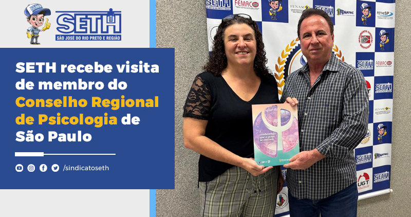 Presidente Sergio Paranhos recebeu Janaína Simão, do CRP SP