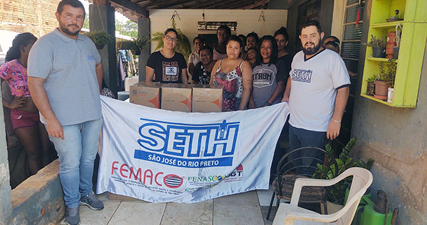 Confira as doações de cestas básicas feitas pelo SETH em março