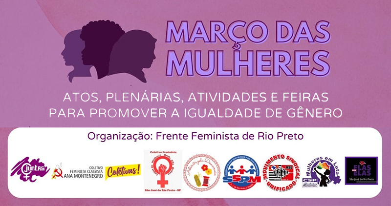 SETH, MSU e Frente Feminista juntos no Março das Mulheres